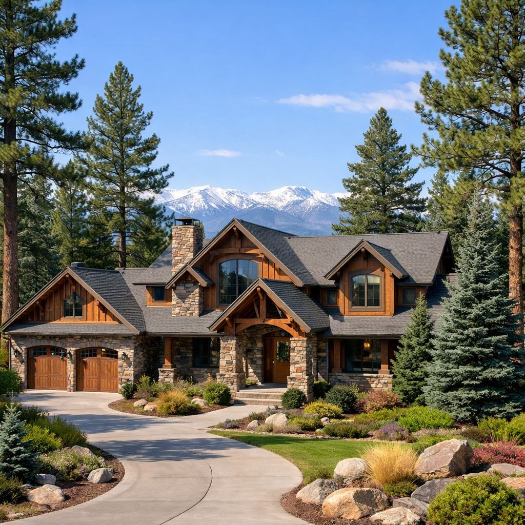 denver home with evergreen trees-1